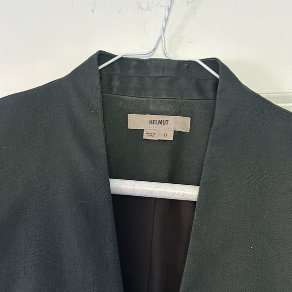Helmut Lang Cotton/Linen Blend Blazer, Black, size 0 - Picture 2 of 7